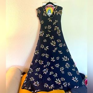 PACT women’s dress, NWT, dark navy floral